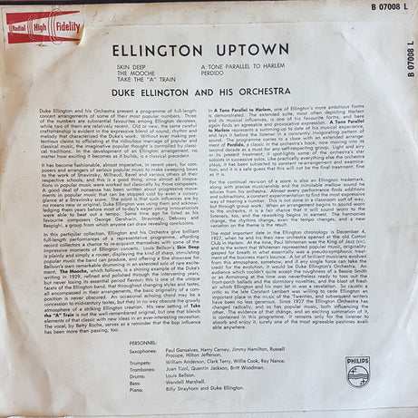 Duke Ellington And His Orchestra : Ellington Uptown (LP, Album, Mono)