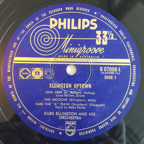 Duke Ellington And His Orchestra : Ellington Uptown (LP, Album, Mono)