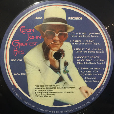 Elton John : Greatest Hits (LP, Comp, Glo)