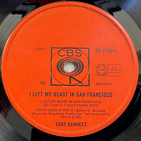 Tony Bennett : I Left My Heart In San Francisco (7", EP)