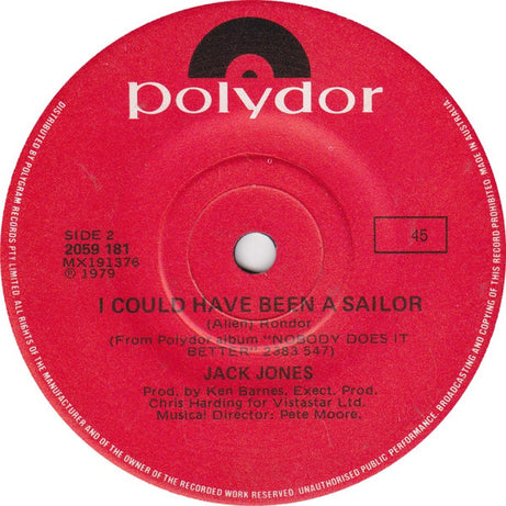 Jack Jones : Love Boat (Theme From T.V. Series) (7", Single)