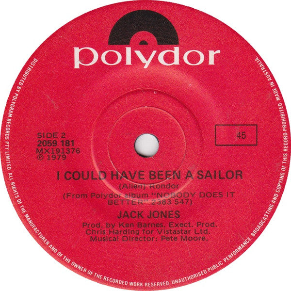 Jack Jones : Love Boat (Theme From T.V. Series) (7", Single)
