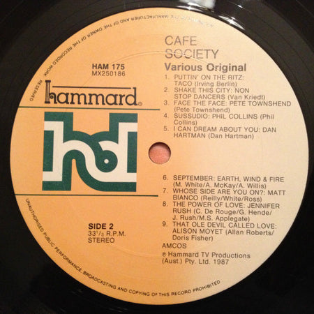 Various : Cafe Society (LP, Comp)