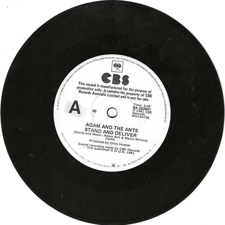 Adam And The Ants : Stand & Deliver! (7", Single, Promo)