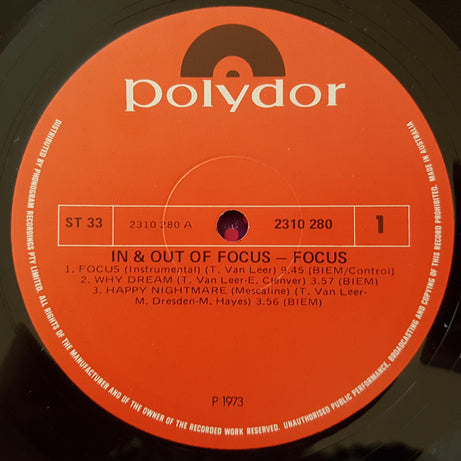 Focus (2) : In And Out Of Focus (LP, Album)