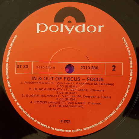 Focus (2) : In And Out Of Focus (LP, Album)