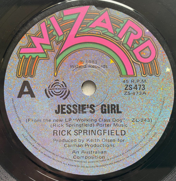 Rick Springfield : Jessie's Girl (7", Single)