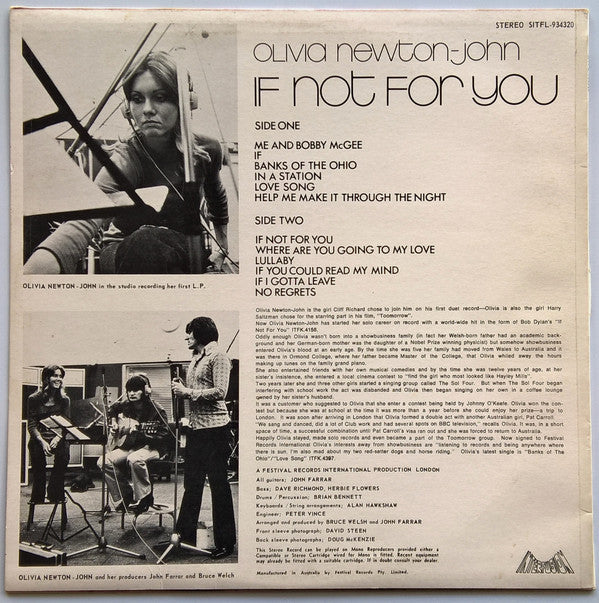 Olivia Newton-John : If Not For You (LP, Album, UK )