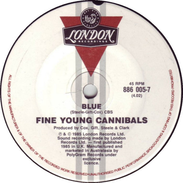 Fine Young Cannibals : Blue (7", Single)