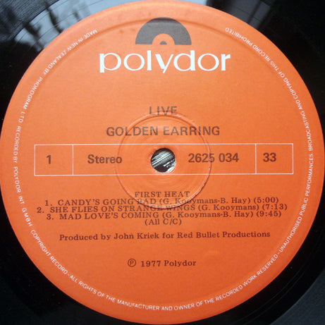 Golden Earring : Live (2xLP, Album, Gat)