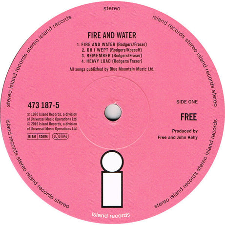 Free : Fire And Water (LP, Album, RE, RM, 180)