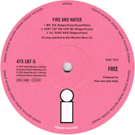 Free : Fire And Water (LP, Album, RE, RM, 180)
