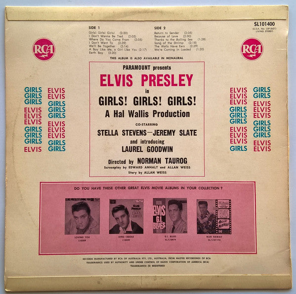 Elvis Presley : Girls! Girls! Girls! (LP, Album)