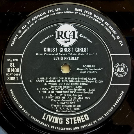Elvis Presley : Girls! Girls! Girls! (LP, Album)