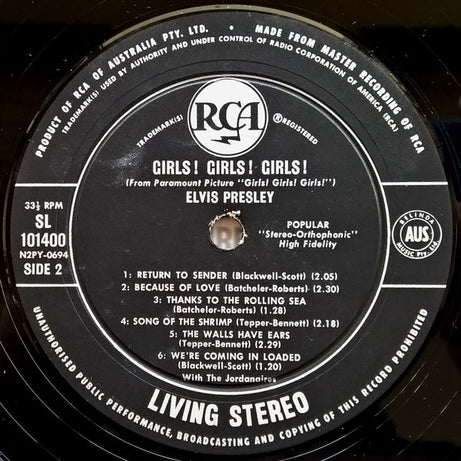 Elvis Presley : Girls! Girls! Girls! (LP, Album)