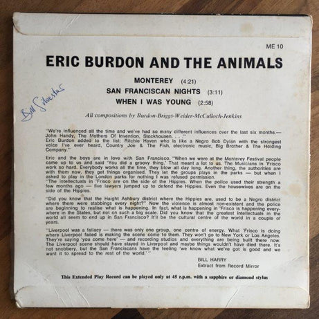 Eric Burdon & The Animals : Monterey (7", EP)