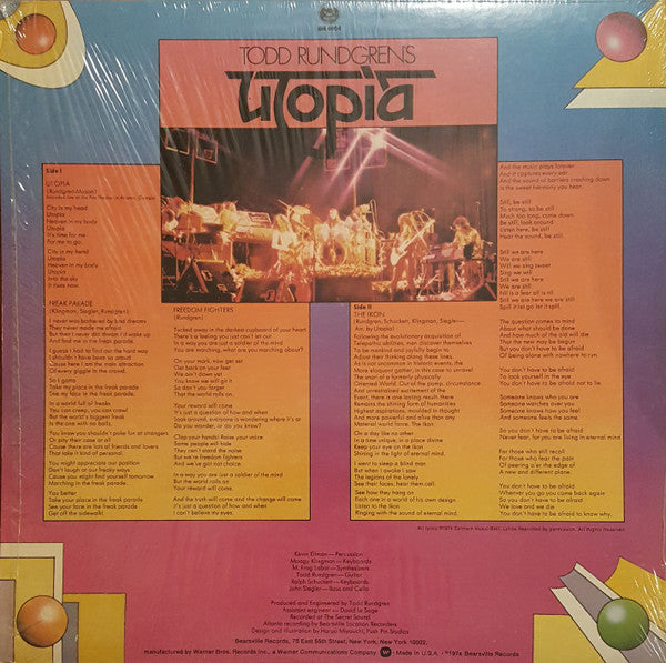 Utopia (5) : Todd Rundgren's Utopia (LP, Album, Pit)