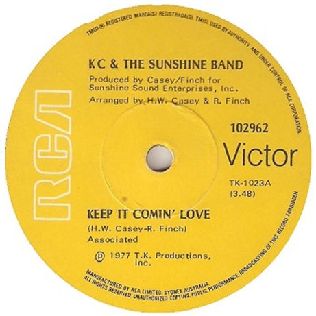 KC & The Sunshine Band : Keep It Comin' Love (7", Single)