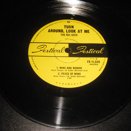 Bee Gees : Turn Around, Look At Me (7", EP, Mono)