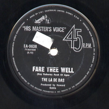 The La De Das : Gonna See My Baby To-night (7", Single)