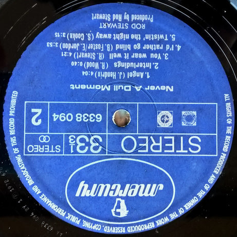 Rod Stewart : Never A Dull Moment (LP, Album)