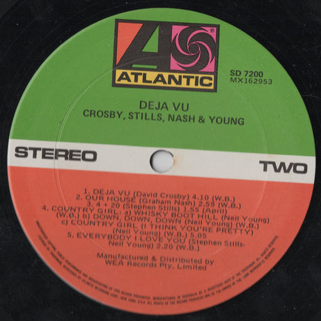 Crosby, Stills, Nash & Young : Déjà Vu (LP, Album, RE)