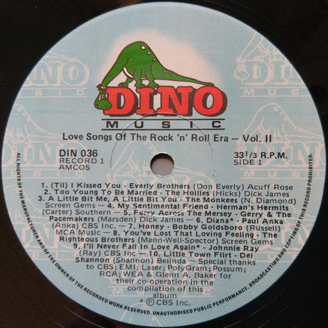 Various : Love Songs Of The Rock 'N' Roll Era Volume 2 (2xLP, Album, Comp)
