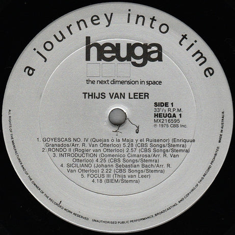 Thijs van Leer : A Journey Into Time  (LP, Album)
