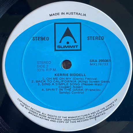 Kerrie Biddell : Kerrie Biddell (LP, Album, RE)