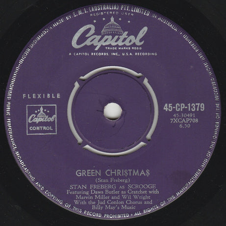 Stan Freberg : Green Chri$tma$ / The Meaning Of Christmas (7", Single)