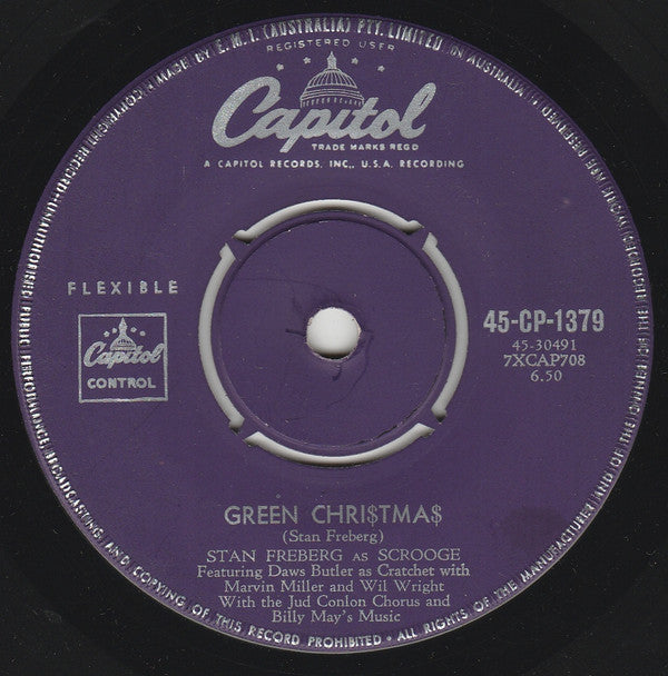 Stan Freberg : Green Chri$tma$ / The Meaning Of Christmas (7", Single)