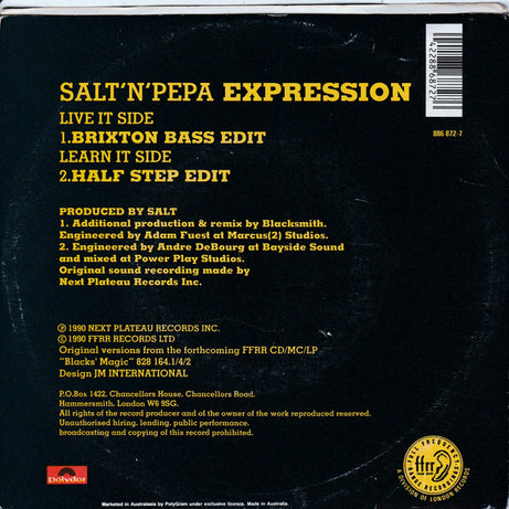 Salt 'N' Pepa : Expression (7", Single)