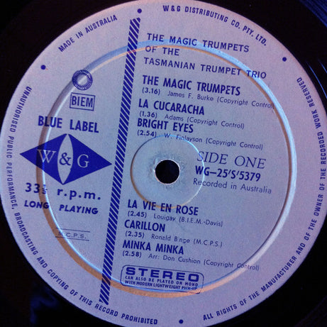 The Tasmanian Trumpet Trio : The Magic Trumpets Of The Tasmanian Trumpet Trio (LP, Album)