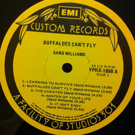 Sand Williams : Buffaloes Can't Fly (LP, Album)