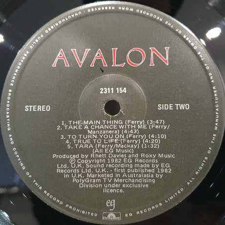 Roxy Music : Avalon (LP, Album)