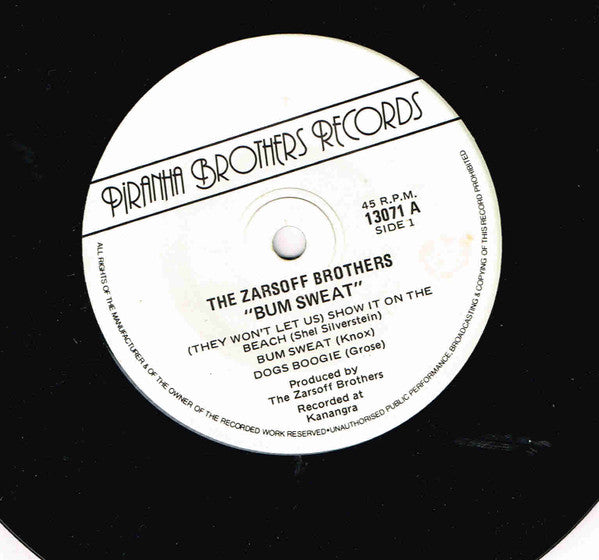The Zarsoff Brothers : Bum Sweat (7", EP)
