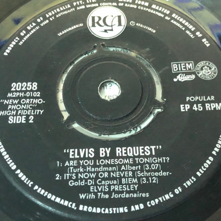 Elvis Presley With The Jordanaires : Elvis By Request (7", EP)