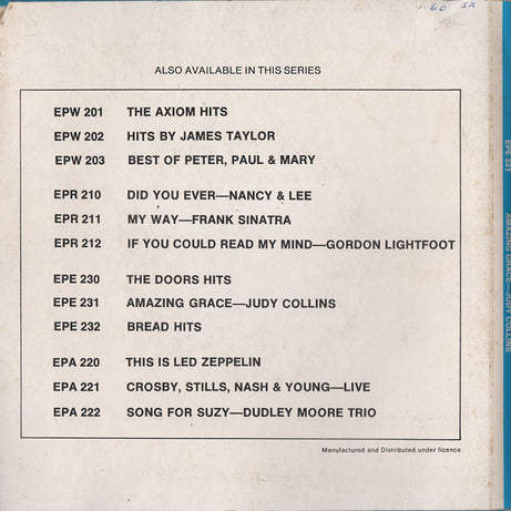 Judy Collins : Amazing Grace (7")