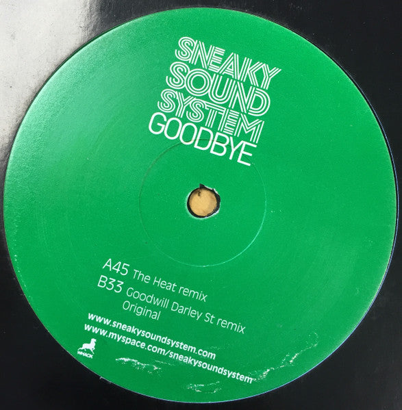 Sneaky Sound System : Goodbye (12")