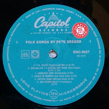 Pete Seeger : Folk Songs By Pete Seeger (LP, Album)