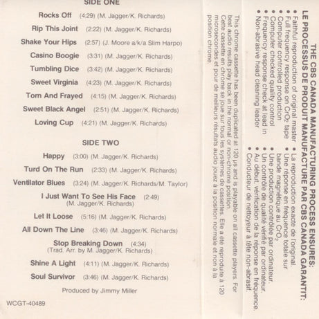 Rolling Stones* : Exile On Main St. (Cass, Album, RE, CrO)