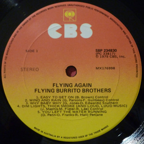 The Flying Burrito Bros : Flying Again (LP, Album)