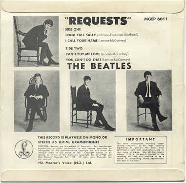 The Beatles : Requests (7", EP, Mono)