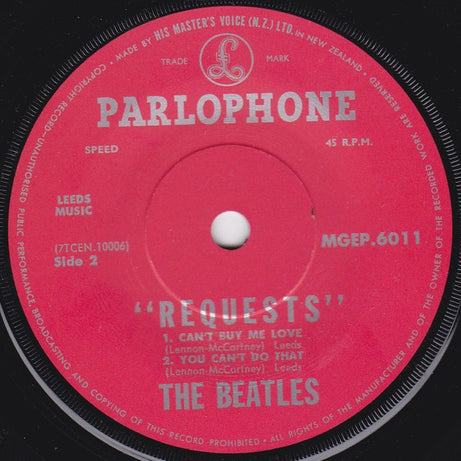 The Beatles : Requests (7", EP, Mono)