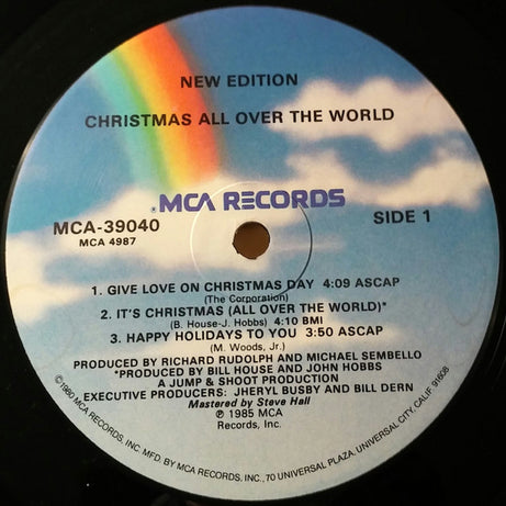 New Edition : Christmas All Over The World (LP, Album, Glo)
