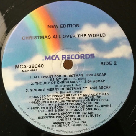 New Edition : Christmas All Over The World (LP, Album, Glo)