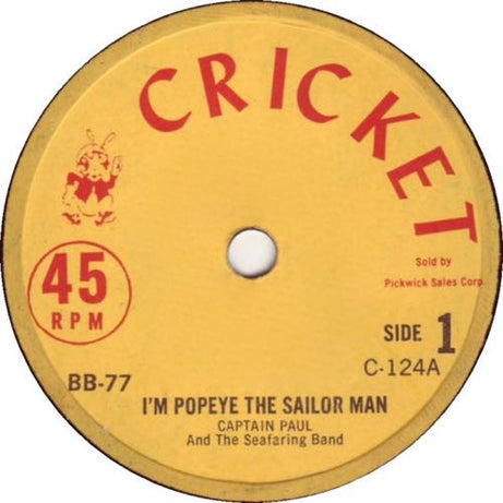 Captain Paul And The Seafaring Band : I'm Popeye The Sailor Man (7", Bon)