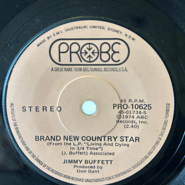 Jimmy Buffett : Pencil Thin Mustache (7", Promo)