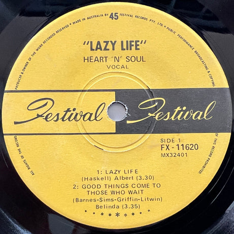 Heart 'N' Soul : Lazy Life (7", EP, Mono)