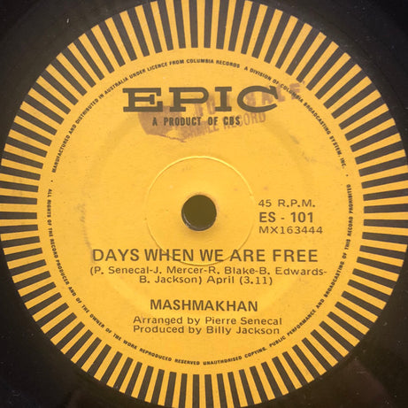 Mashmakhan : As The Years Go By (7", Single)